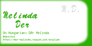 melinda der business card