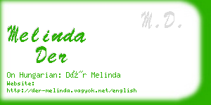 melinda der business card